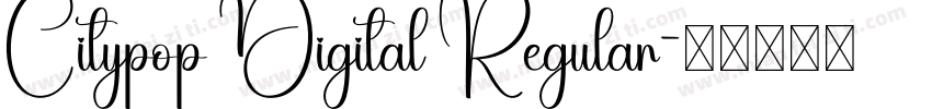 Citypop Digital Regular字体转换
